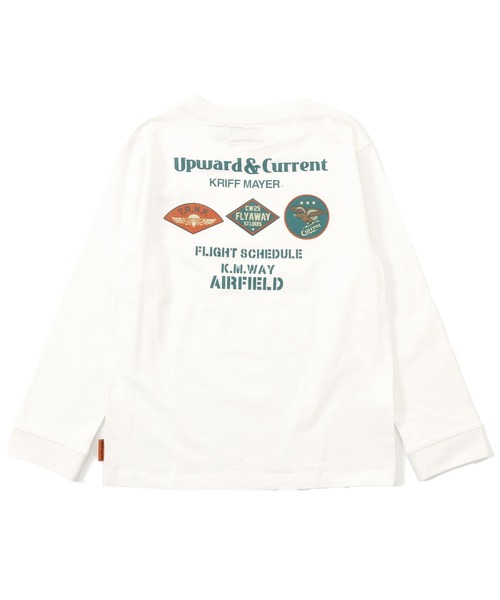 KRIFF MAYER Kid's Collection（クリフメイヤーキッズコレクション）の「【綿100％】楽LUCK-T（ミリタリー）（Tシャツ/カットソー・キッズ・チャコール/イエロー/ブルーグリーン/オフホワイト・160/150/170/140/130/120）」の12枚目の写真