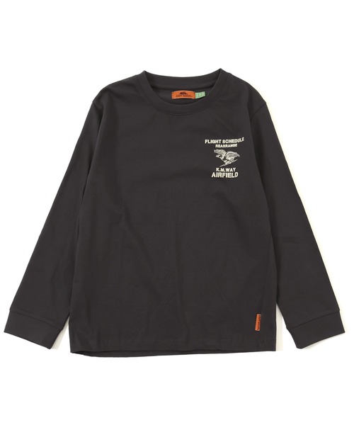 KRIFF MAYER Kid's Collection（クリフメイヤーキッズコレクション）の「【綿100％】楽LUCK-T（ミリタリー）（Tシャツ/カットソー・キッズ・チャコール/イエロー/ブルーグリーン/オフホワイト・160/150/170/140/130/120）」の13枚目の写真