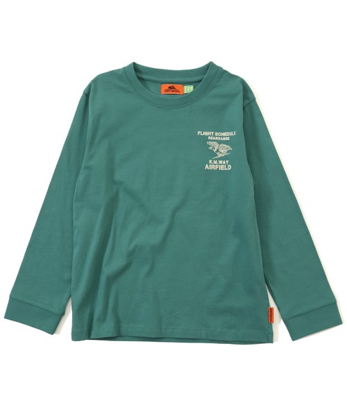 KRIFF MAYER Kid's Collection（クリフメイヤーキッズコレクション）の「【綿100％】楽LUCK-T（ミリタリー）（Tシャツ/カットソー・キッズ・チャコール/イエロー/ブルーグリーン/オフホワイト・160/150/170/140/130/120）」の17枚目の写真