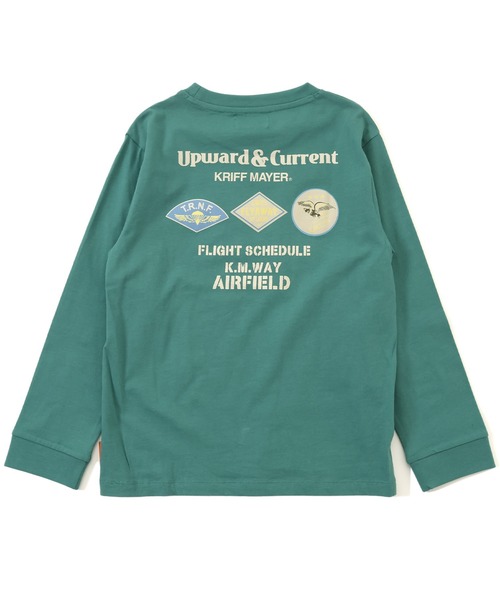 KRIFF MAYER Kid's Collection（クリフメイヤーキッズコレクション）の「【綿100％】楽LUCK-T（ミリタリー）（Tシャツ/カットソー・キッズ・チャコール/イエロー/ブルーグリーン/オフホワイト・160/150/170/140/130/120）」の18枚目の写真