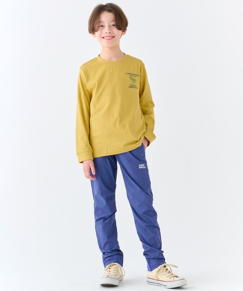 KRIFF MAYER Kid's Collection（クリフメイヤーキッズコレクション）の「【綿100％】楽LUCK-T（ミリタリー）（Tシャツ/カットソー・キッズ・チャコール/イエロー/ブルーグリーン/オフホワイト・160/150/170/140/130/120）」の7枚目の写真