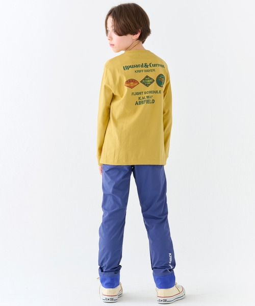 KRIFF MAYER Kid's Collection（クリフメイヤーキッズコレクション）の「【綿100％】楽LUCK-T（ミリタリー）（Tシャツ/カットソー・キッズ・チャコール/イエロー/ブルーグリーン/オフホワイト・160/150/170/140/130/120）」の6枚目の写真