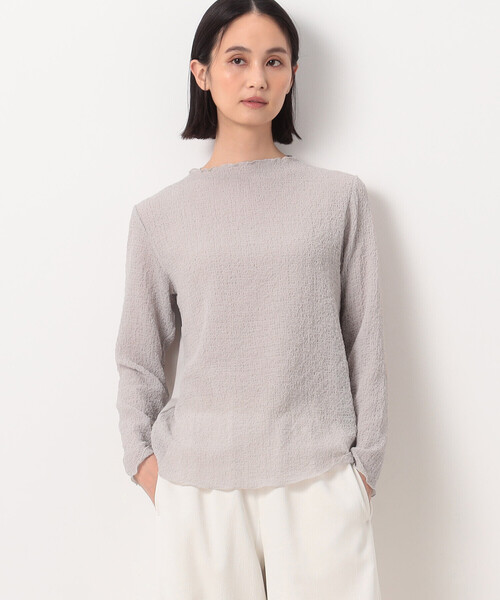 Gabardine K.T（ギャバジンケーティー）の「くしゅくしゅ プルオーバー（Tシャツ/カットソー・レディース・ダークブラウン/ライトグレー・9号）」の2枚目の写真