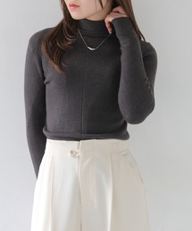 HER CLOSET | 【HER CLOSET】ベーシックリブタートルネックニット BASIC RIB TURTLENECK KNIT(ニット/セーター)