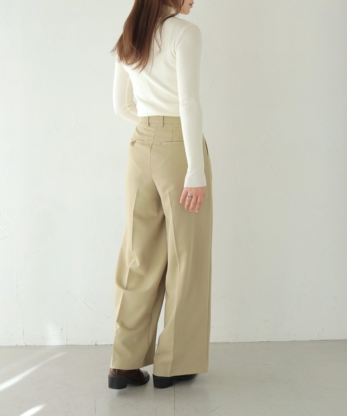 HER CLOSET（ハークローゼット）の「 【HER CLOSET】ベーシックリブタートルネックニット BASIC RIB TURTLENECK KNIT（ニット/セーター・レディース・ライトピンク/ブラック/アイボリー/チャコールグレー/グレー/オフホワイト/ライトグレー/ワインレッド/サックスブルー系/ブラウン/ラベンダー/ベージュ/ダークパープル・M）」の19枚目の写真