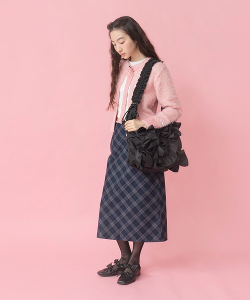 Casselini（キャセリーニ）の「Casselini(キャセリーニ)ボリュームフリルビッグショルダー（ショルダーバッグ・レディース・ブラック/シルバー/カーキ/ブルー・FREE）」の20枚目の写真