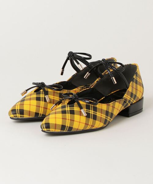 YOSUKE(ヨースケ)の「@@ヨースケYOSUKEウィメンズflat ダブルリボンシューズ4450064(パンプス・レディース・ブラック/ブラック×ブラック/イエロー系その他/アイボリー・M/L/LL/S)」の4枚目の写真