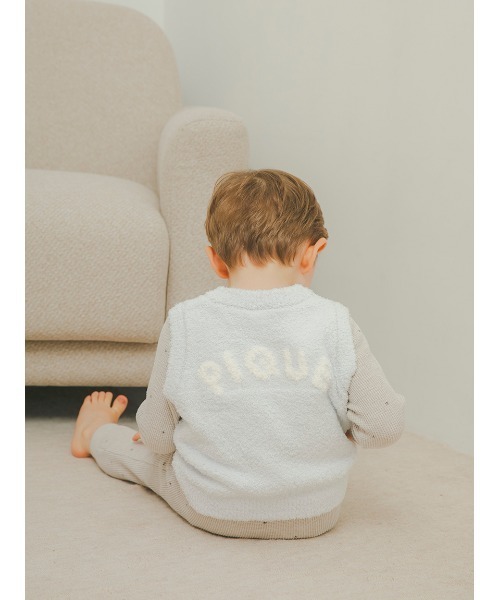 gelato pique(ジェラートピケ)の「【限定カラーあり】【BABY】パウダーベアベスト(その他ベビーウェア・キッズ・ピンク/ベージュ/ブルー・80/70)」の17枚目の写真