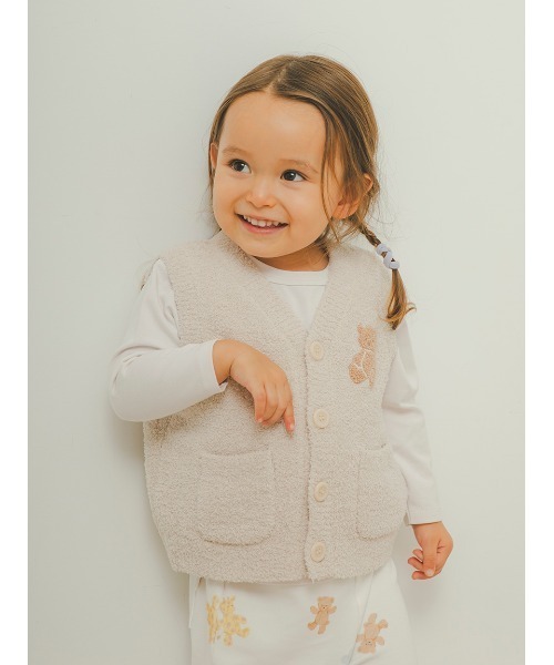 gelato pique(ジェラートピケ)の「【限定カラーあり】【BABY】パウダーベアベスト(その他ベビーウェア・キッズ・ピンク/ベージュ/ブルー・80/70)」の18枚目の写真