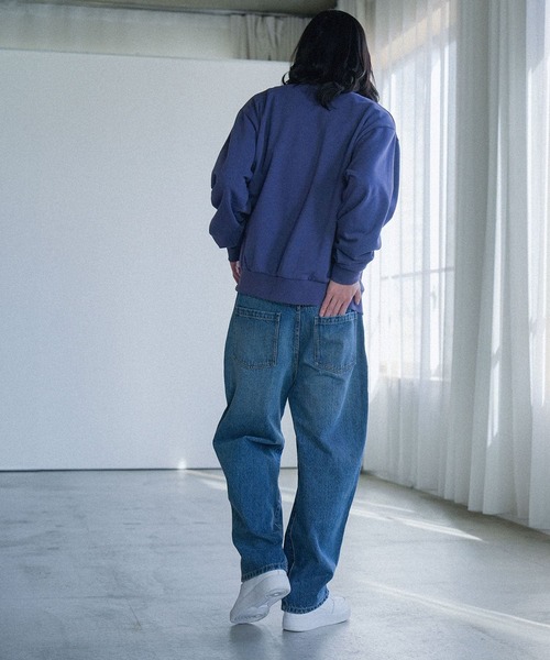 MDR（エムディアール）の「ヴィンテージ加工カーブシルエットデニムパンツ（デニムパンツ・メンズ・ブルー/ブラック・M/L）」の12枚目の写真