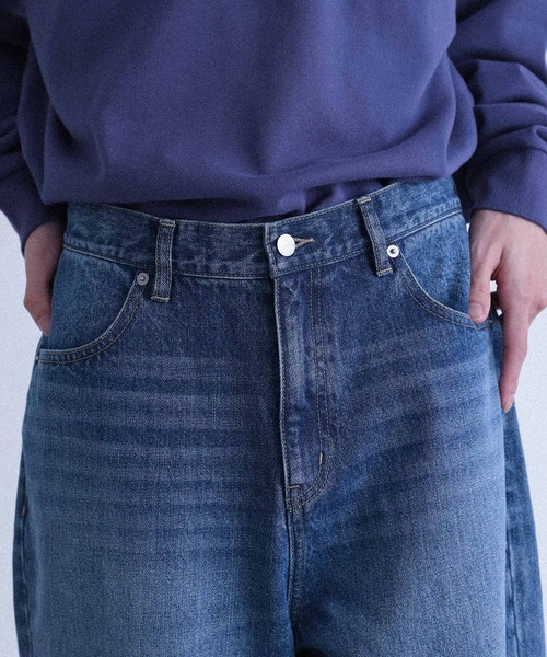 MDR（エムディアール）の「ヴィンテージ加工カーブシルエットデニムパンツ（デニムパンツ・メンズ・ブルー/ブラック・M/L）」の18枚目の写真