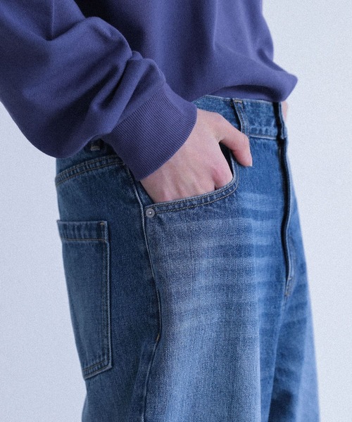 MDR（エムディアール）の「ヴィンテージ加工カーブシルエットデニムパンツ（デニムパンツ・メンズ・ブルー/ブラック・M/L）」の19枚目の写真