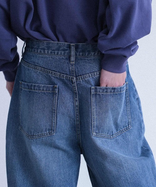 MDR（エムディアール）の「ヴィンテージ加工カーブシルエットデニムパンツ（デニムパンツ・メンズ・ブルー/ブラック・M/L）」の20枚目の写真