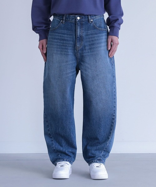 MDR（エムディアール）の「ヴィンテージ加工カーブシルエットデニムパンツ（デニムパンツ・メンズ・ブルー/ブラック・M/L）」の15枚目の写真
