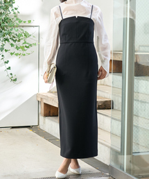 Rouge vif | 2wayコルセット風ワンピース(ワンピース)