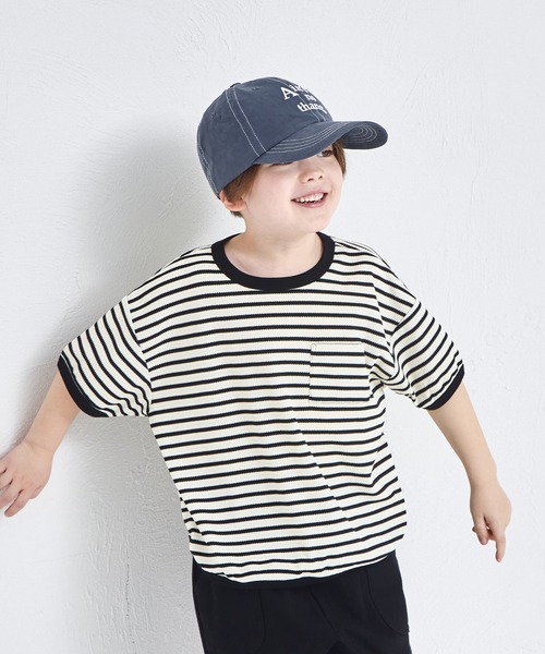 pairmanon(ペアマノン)の「【リンクコーデ】【ふんわりワッフル】バルーンシルエットTシャツ(Tシャツ/カットソー・キッズ・ブラウン系その他/ホワイト系その他/ライトベージュ/グリーン系その他/モカ/ブラック・110/130/90/120/150/100/140)」の2枚目の写真