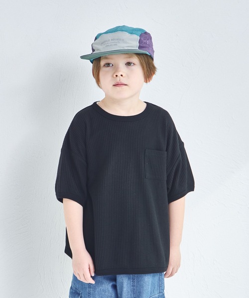 pairmanon(ペアマノン)の「【リンクコーデ】【ふんわりワッフル】バルーンシルエットTシャツ(Tシャツ/カットソー・キッズ・ブラウン系その他/ホワイト系その他/ライトベージュ/グリーン系その他/モカ/ブラック・110/130/90/120/150/100/140)」の1枚目の写真