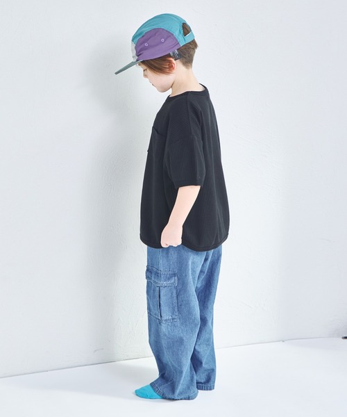 pairmanon(ペアマノン)の「【リンクコーデ】【ふんわりワッフル】バルーンシルエットTシャツ(Tシャツ/カットソー・キッズ・ブラウン系その他/ホワイト系その他/ライトベージュ/グリーン系その他/モカ/ブラック・110/130/90/120/150/100/140)」の15枚目の写真
