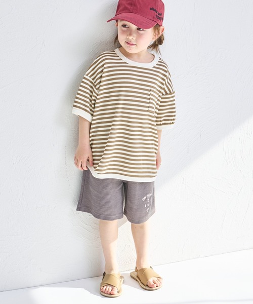 pairmanon(ペアマノン)の「【リンクコーデ】【ふんわりワッフル】バルーンシルエットTシャツ(Tシャツ/カットソー・キッズ・ブラウン系その他/ホワイト系その他/ライトベージュ/グリーン系その他/モカ/ブラック・110/130/90/120/150/100/140)」の17枚目の写真