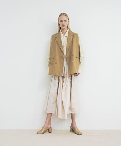 LAATO（ラート）の「free volume skirt（スカート・レディース・オフホワイト/ブラック・FREE）」の6枚目の写真