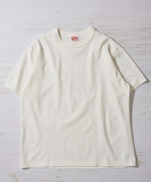 Healthknit（ヘルスニット）の「【Healthknit】TOMPKINS Jersey Crewneck S/S / トンプキン ジャージー クルーネックTシャツ（Tシャツ/カットソー・メンズ・ホワイト×ブラック/ブラック/カーキ/オフホワイト/ミント・MEDIUM/LARGE/X-LARGE）」の19枚目の写真