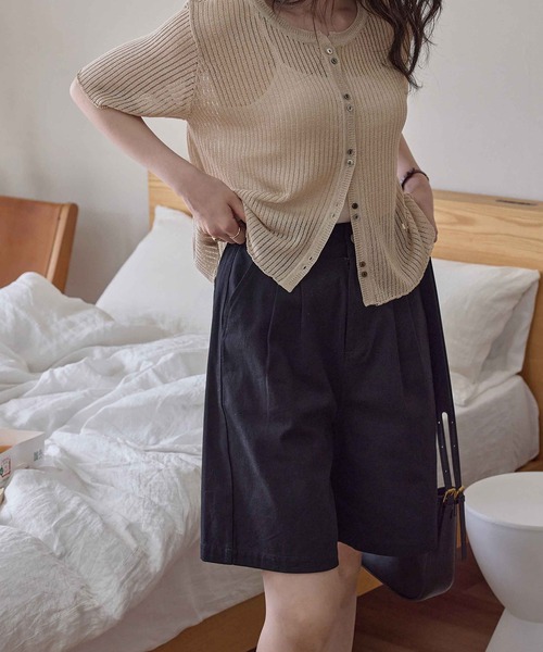 CHAN ME(チャンミ)の「シアーカーディガン(カーディガン/ボレロ・レディース・ベージュ/ブラック/ピンク・MEDIUM/X-LARGE/LARGE)」の8枚目の写真