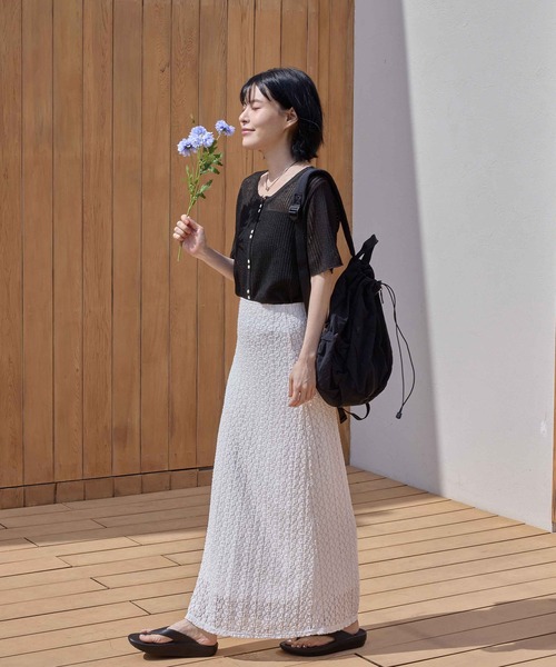 CHAN ME(チャンミ)の「シアーカーディガン(カーディガン/ボレロ・レディース・ベージュ/ブラック/ピンク・MEDIUM/X-LARGE/LARGE)」の21枚目の写真
