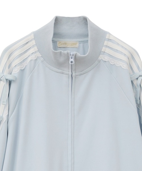 Candy Stripper(キャンディストリッパー)の「RIBBON RIBBON JERSEY ブルゾン(ブルゾン・レディース・グレー/ブラック/ライトピンク/ライトブルー・FREE)」の6枚目の写真