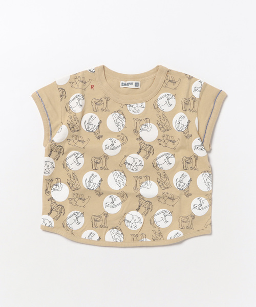 RAGMART（ラグマート）の「動物プリントTシャツ（Tシャツ/カットソー・キッズ・ベージュ/オフホワイト・110cm/120cm/130cm/100cm）」の8枚目の写真
