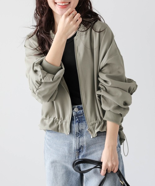 セール】ドロスト ギャザーブルゾン（ブルゾン）｜La-gemme（ラジェム