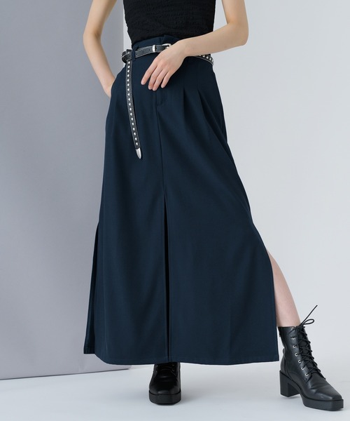 Ellno de Mavie（エルノデメヴィ）の「フカスリットロングスカート / SETUP対応（スカート・レディース・ブルーグリーン/ブラック・FREE）」の18枚目の写真