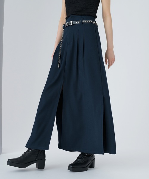 Ellno de Mavie（エルノデメヴィ）の「フカスリットロングスカート / SETUP対応（スカート・レディース・ブルーグリーン/ブラック・FREE）」の16枚目の写真