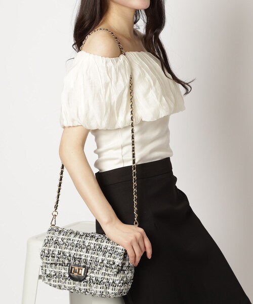 ESPERANZA（エスペランサ）の「キルティングショルダーバッグ（ショルダーバッグ・レディース・アイボリー/ブラック系8/ベージュ系8/ピンク系・FREE）」の3枚目の写真