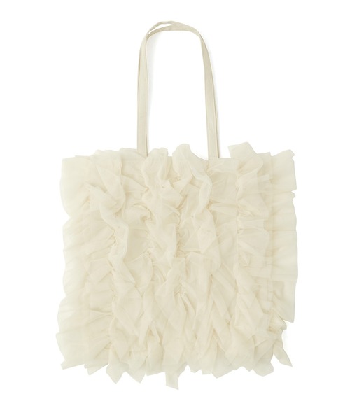 Fashion Letter（ファッションレター）の「チュールフリルトートバッグ（トートバッグ・レディース・イエロー/ブラック/ブルー・FREE）」の18枚目の写真