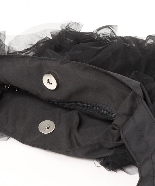 coca（coca）（コカ）の「チュールフリルバッグ（ショルダーバッグ・レディース・ブラック/ライトグレー・ONE SIZE）」の21枚目の写真