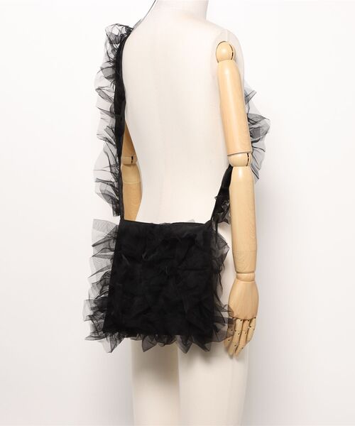 coca（coca）（コカ）の「チュールフリルバッグ（ショルダーバッグ・レディース・ブラック/ライトグレー・ONE SIZE）」の22枚目の写真
