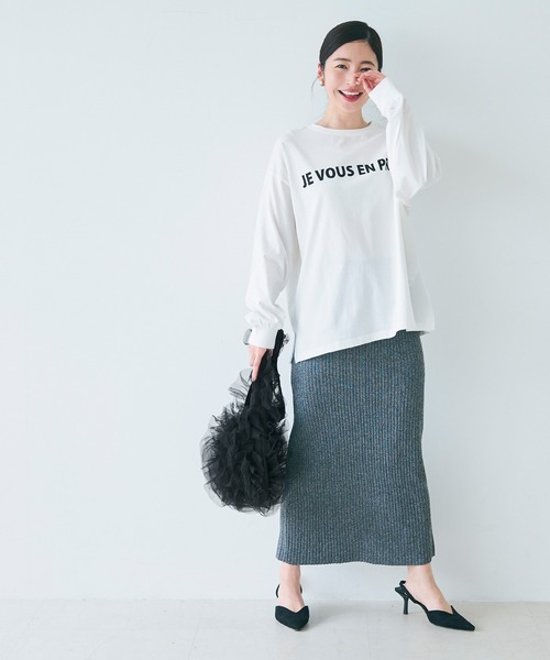 coca（coca）（コカ）の「チュールフリルバッグ（ショルダーバッグ・レディース・ブラック/ライトグレー・ONE SIZE）」の5枚目の写真