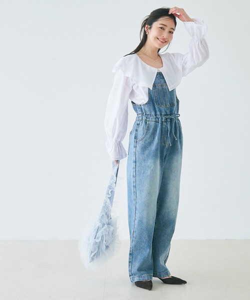 coca（coca）（コカ）の「チュールフリルバッグ（ショルダーバッグ・レディース・ブラック/ライトグレー・ONE SIZE）」の10枚目の写真