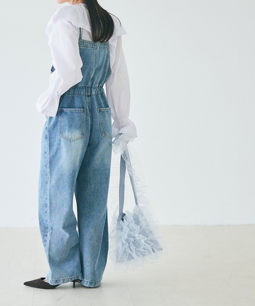 coca（coca）（コカ）の「チュールフリルバッグ（ショルダーバッグ・レディース・ブラック/ライトグレー・ONE SIZE）」の11枚目の写真