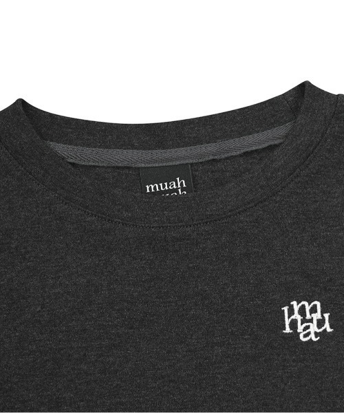 muahmuah(ムーアムーア)の「A'GEM/9 × .kom 『muah muah/ムーアムーア』 SLIM FIT CROP LONG SLEEVE T-SHIRT/スリムフィット クロップ長袖カットソー(Tシャツ/カットソー・レディース・ホワイト/チャコールグレー/ブラック/ベージュ・FREE)」の22枚目の写真