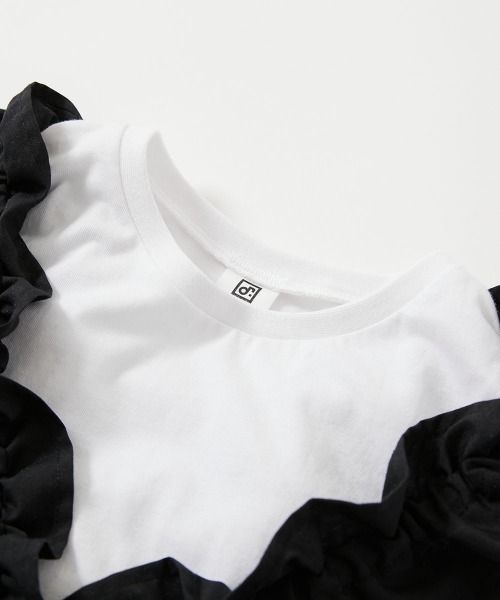 devirock(デビロック)の「【makoコラボ】フリルビスチェ&Tシャツセット(Tシャツ/カットソー・キッズ・アイボリー/ブラック・100cm/110cm/120cm/130cm/140cm/150cm)」の10枚目の写真