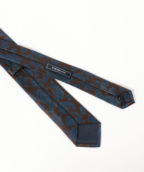 B:MING by BEAMS(ビーミングバイビームス)の「シルク ペイズリー ナローネクタイ 25SS(ネクタイ・メンズ・グリーン/ブラウン・ONE SIZE)」の4枚目の写真