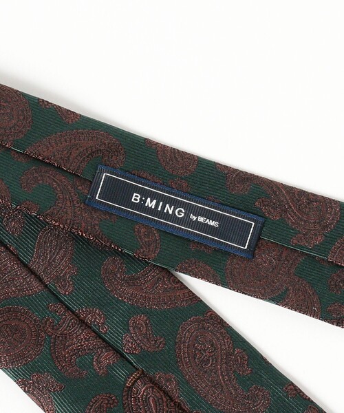 B:MING by BEAMS(ビーミングバイビームス)の「シルク ペイズリー ナローネクタイ 25SS(ネクタイ・メンズ・グリーン/ブラウン・ONE SIZE)」の7枚目の写真