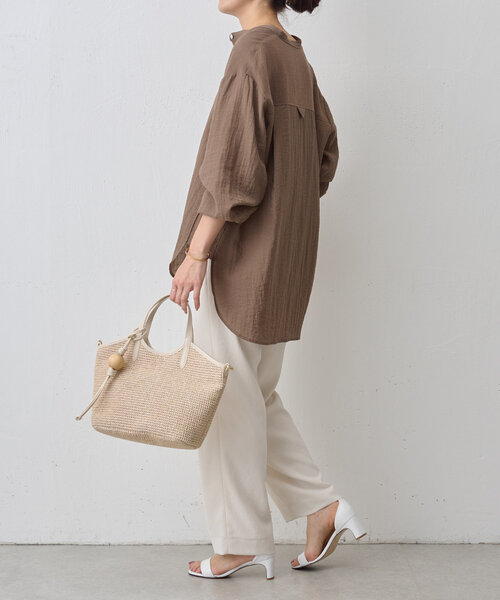 BEARDSLEY(ビアズリー)の「《russet×BEARDSLEY》カゴ2wayトートバッグ(トートバッグ・レディース・アイボリー/ブラック・SMALL)」の13枚目の写真