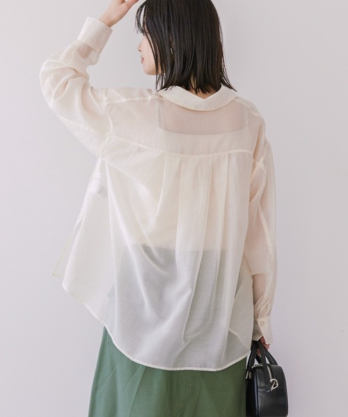 AMERICAN HOLIC(アメリカンホリック)の「バックタックシアーシャツ(シャツ/ブラウス・レディース・サックスブルー/ブラック/ピンク/ベージュ/ブルー系その他7/ホワイト系その他5・L/M)」の11枚目の写真