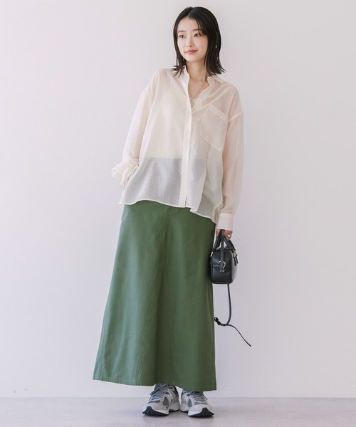 AMERICAN HOLIC(アメリカンホリック)の「バックタックシアーシャツ(シャツ/ブラウス・レディース・サックスブルー/ブラック/ピンク/ベージュ/ブルー系その他7/ホワイト系その他5・L/M)」の12枚目の写真