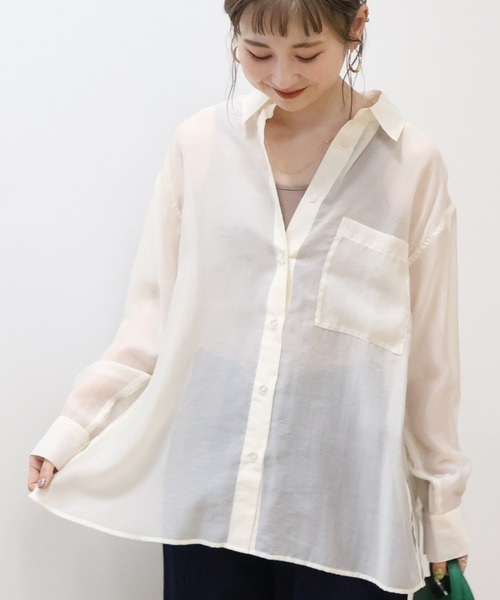 【3/8までの出品】 haversack シアーシャツ セール】バックタックシアーシャツ（シャツ/ブラウス）｜Auntie