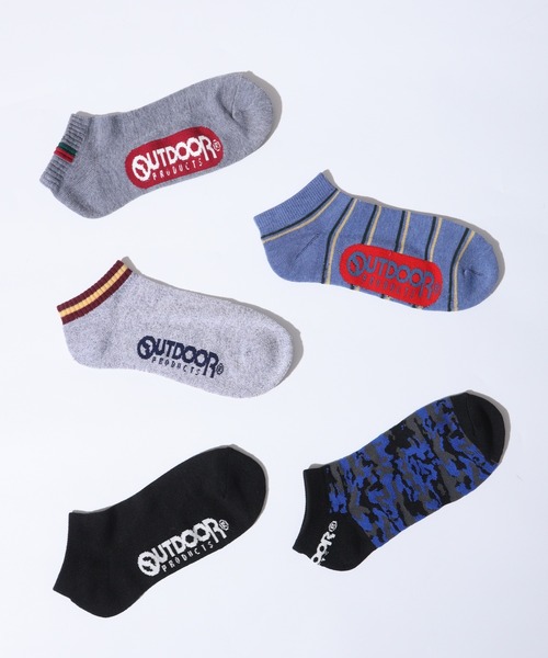 OUTDOOR PRODUCTS(アウトドアプロダクツ)の「OUTDOOR PRODUCTS 5足セット スニーカーソックス 5P 靴下(ソックス/靴下・メンズ・H/J/C/B/E/D/G/F/I/A・25-27CM)」の2枚目の写真