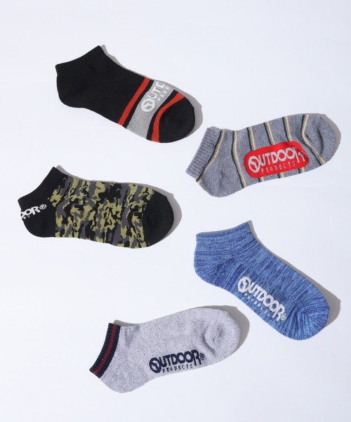 OUTDOOR PRODUCTS(アウトドアプロダクツ)の「OUTDOOR PRODUCTS 5足セット スニーカーソックス 5P 靴下(ソックス/靴下・メンズ・H/J/C/B/E/D/G/F/I/A・25-27CM)」の3枚目の写真