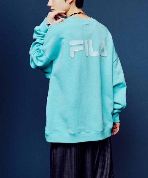 MEDE19F(メデジュウキュウ)の「FILA for MEDE19F 大人も着られる プリントロゴスウェット(スウェット・レディース・ブラック/ブルー・M/L/LL)」の3枚目の写真
